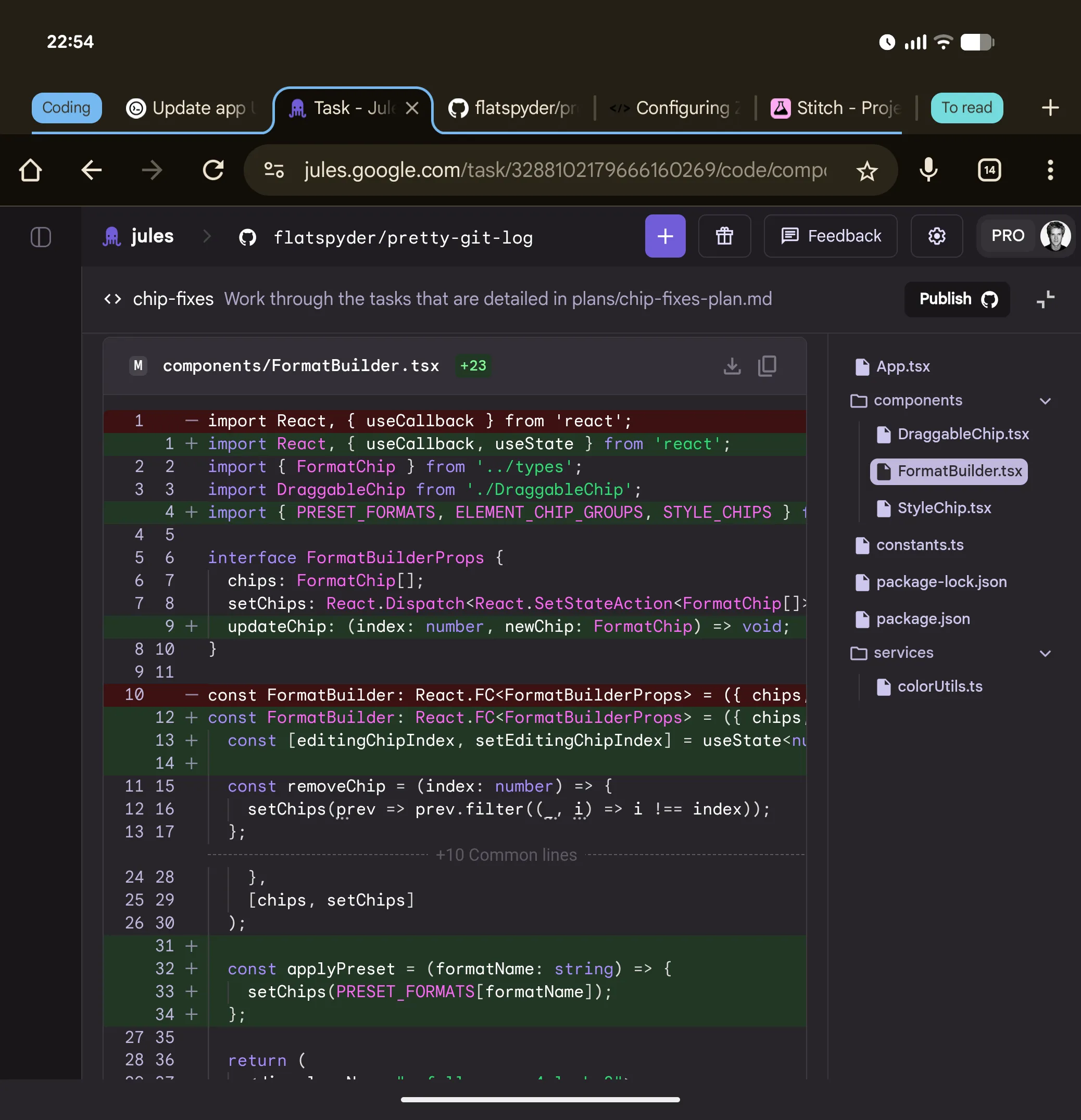 Reviewing code in Jules